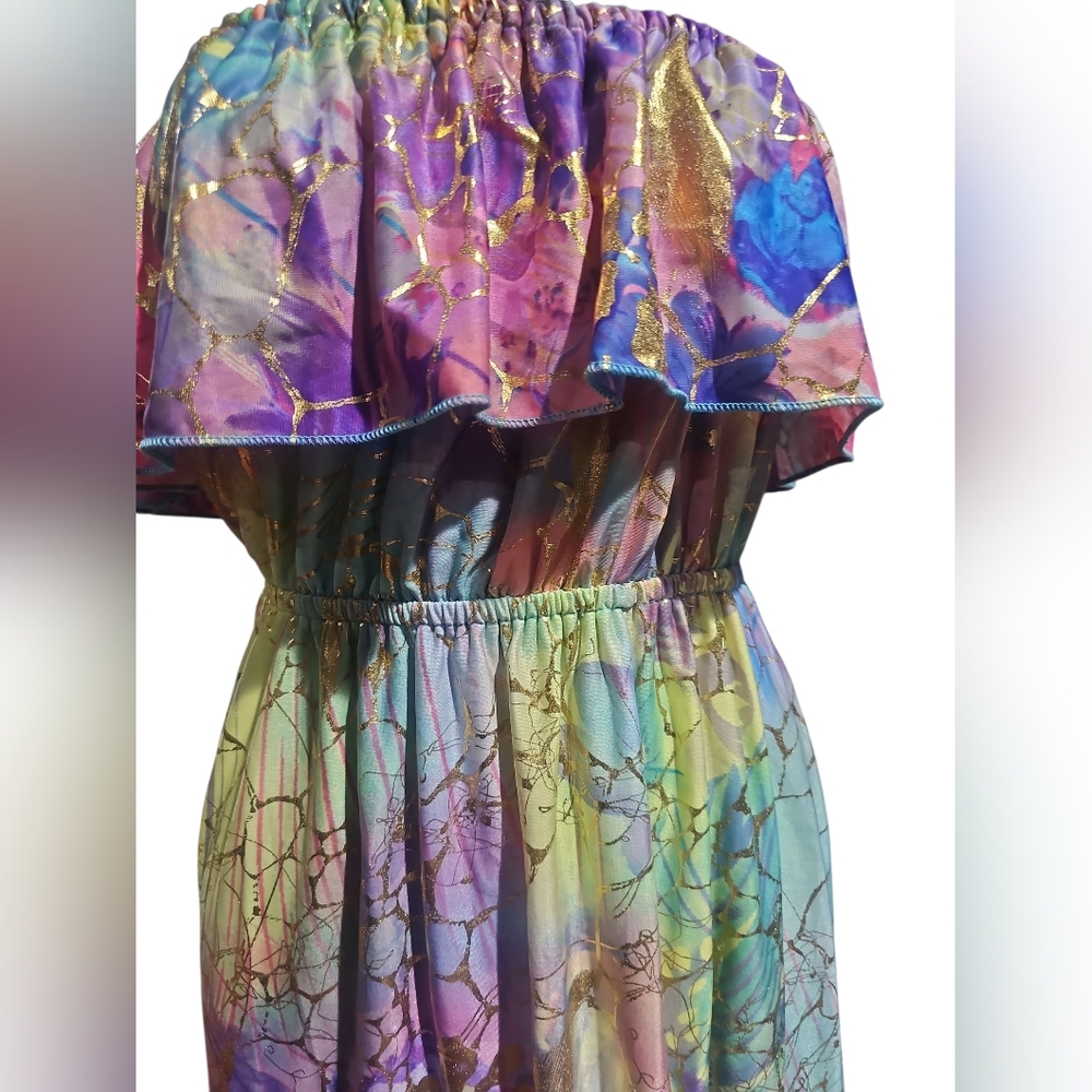 Colorful Strapless Dress - Picture 9 of 9